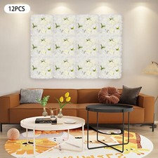 Rose Dahlia Leaves Wedding Party Backdrop 12 Pcs Artificial Flower Wall Panels