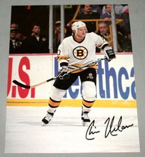 Official 1991 NHL Boston Bruins Chris Nilan Signed 8x10 Photo
