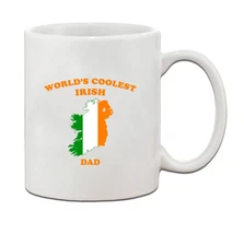 Worlds Coolest IRISH Dad Ceramic Coffee Tea Mug Cup