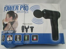 Power Pro Massager, 6 Speeds, 3900 RPM, 4 Attachment Heads, Damaged Box, New