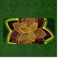 Custom Personalized License Plate Auto Tag With Creative Fancy Flowers Design