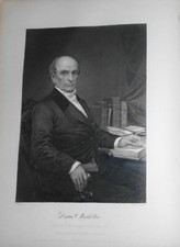 Daniel Webster - steel engraving - 1873 - Duyckinck Portrait Gallery