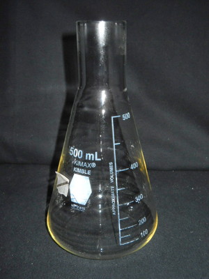 Kimble KIMAX Glass 500mL Long Neck Cell Culture Flask with Capacity Scale, 25615