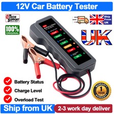 12V Car Battery Tester Alternator Charge Status Overload Health Diagnostic Tool