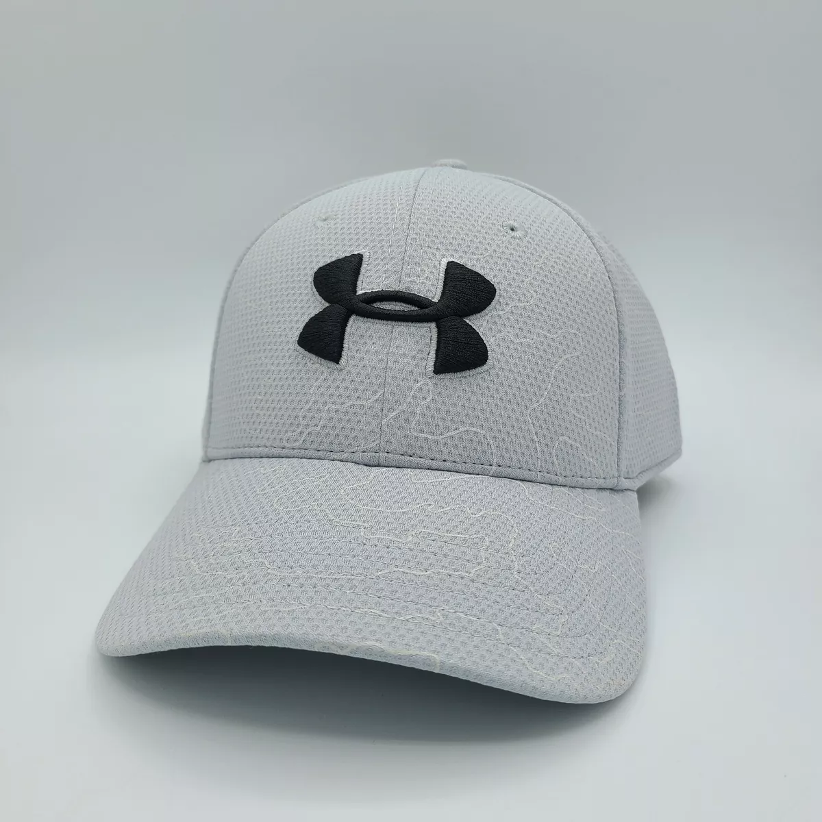 Under Armour Hat Baseball Cap Light Gray Black Logo Golf UA