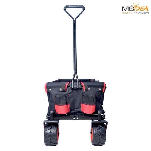 CARRELLO PIEGHEVOLE SALVASPAZIO TRASPORTO MAX 120KG SPIAGGIA PESCA GIARDINO - Foto 4 di 9
