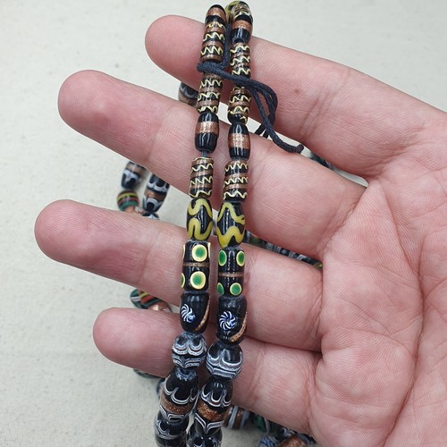 Venetian Style Aventurine Glass Beaded Necklace - Picture 14 of 24