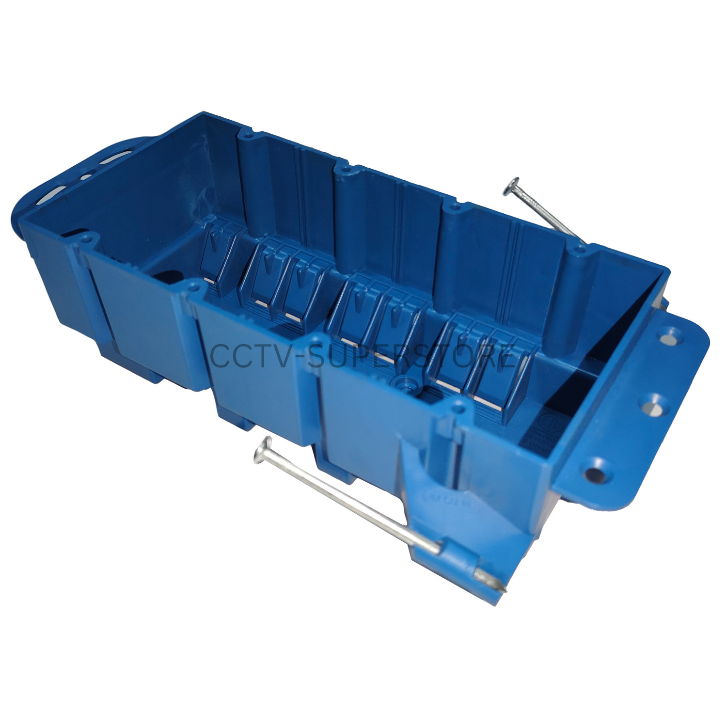 5-Pack 4-Gang New Work ETL Electrical Outlet & Switch Boxes 55 Cu In Blue