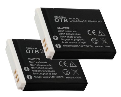 2 x Akku für Canon PowerShot SX530 HS, SX610 HS, SX710 HS - NB-6L, NB-6LH