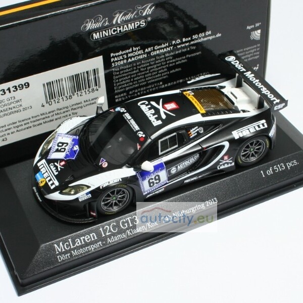 MINICHAMPS MCLAREN MP4-12C GT3 ADAMS/KENTENICH/KLASEN/KOX DORR MOTORSP 437131399