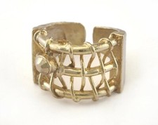Adjustable Ring Raw brass 18mm 8US inner size - Adjustable OZ2747