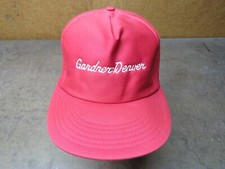 Vintage Gardner Denver compressors USA mesh snapback hat trucker cap red farm