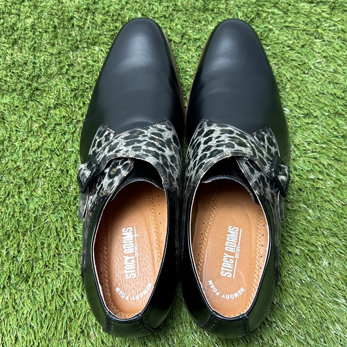 Stacy Adams Loafers Mens Size 13M Black Leather Memory Foam Monk Strap Slip On Amazon.com | Stacy Adams Men main image 3