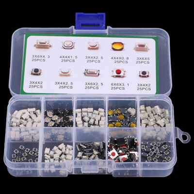 Lot De 250 Boutons Pour Télécommande De Voiture – Microswitch Tactile – Idéal Réparation Ou Bricolage