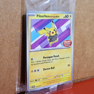 Pokemon Card Indonesia Pikachu Berkemeja Batik Mistik Xatu 154/SV