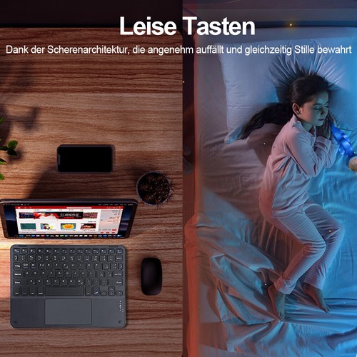 Mini Bluetooth Tastatur Kabellos Wireless Keyboard Touchpad für PC Handy Tablet - Bild 10 von 18