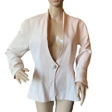 Vintage Daymor Couture Beaded Jacket 10 Evening Beige Pink