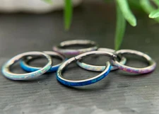 1pc Opal Outer Edge Hinged Segment Ring Septum Orbital Helix Ear Cartilage