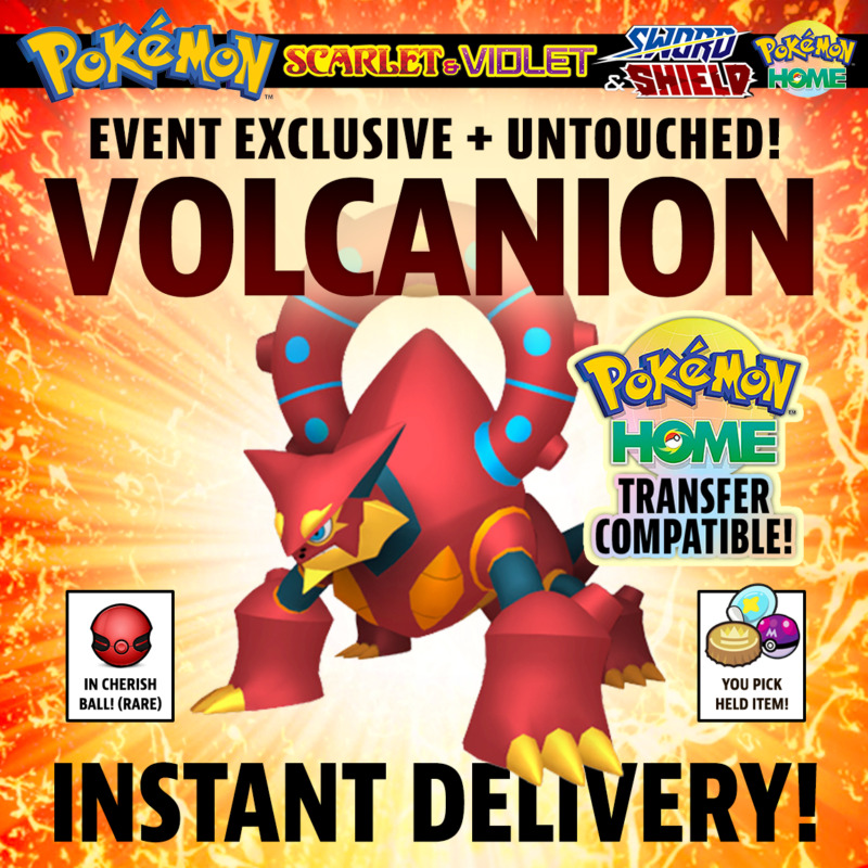 VOLCANION 🌋 EVENT EXCLUSIVE UNTOUCHED Mythical for Pokemon Scarlet & Violet!!