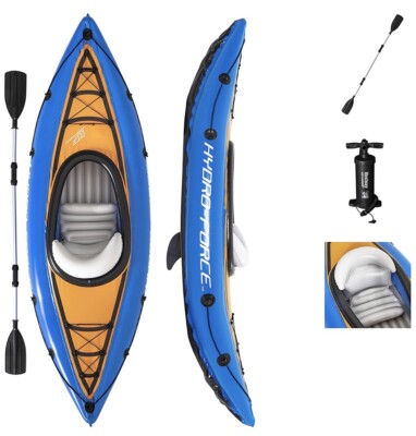 Bestway Hydro-Force Cove Champion Inflatable Kayak Set W/ Paddle, Pump, & More!