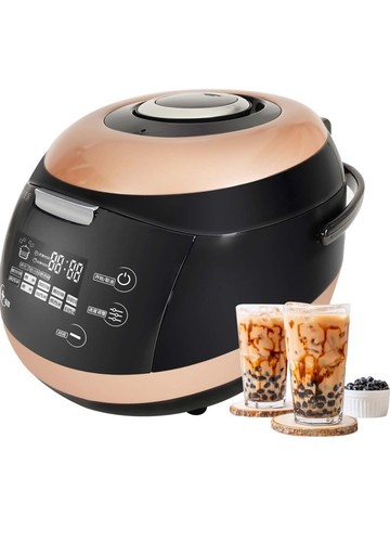 5L Commercial Automatic Pearl Pot Pearl Tapioca Cooker Milktea Pearl Maker 110V