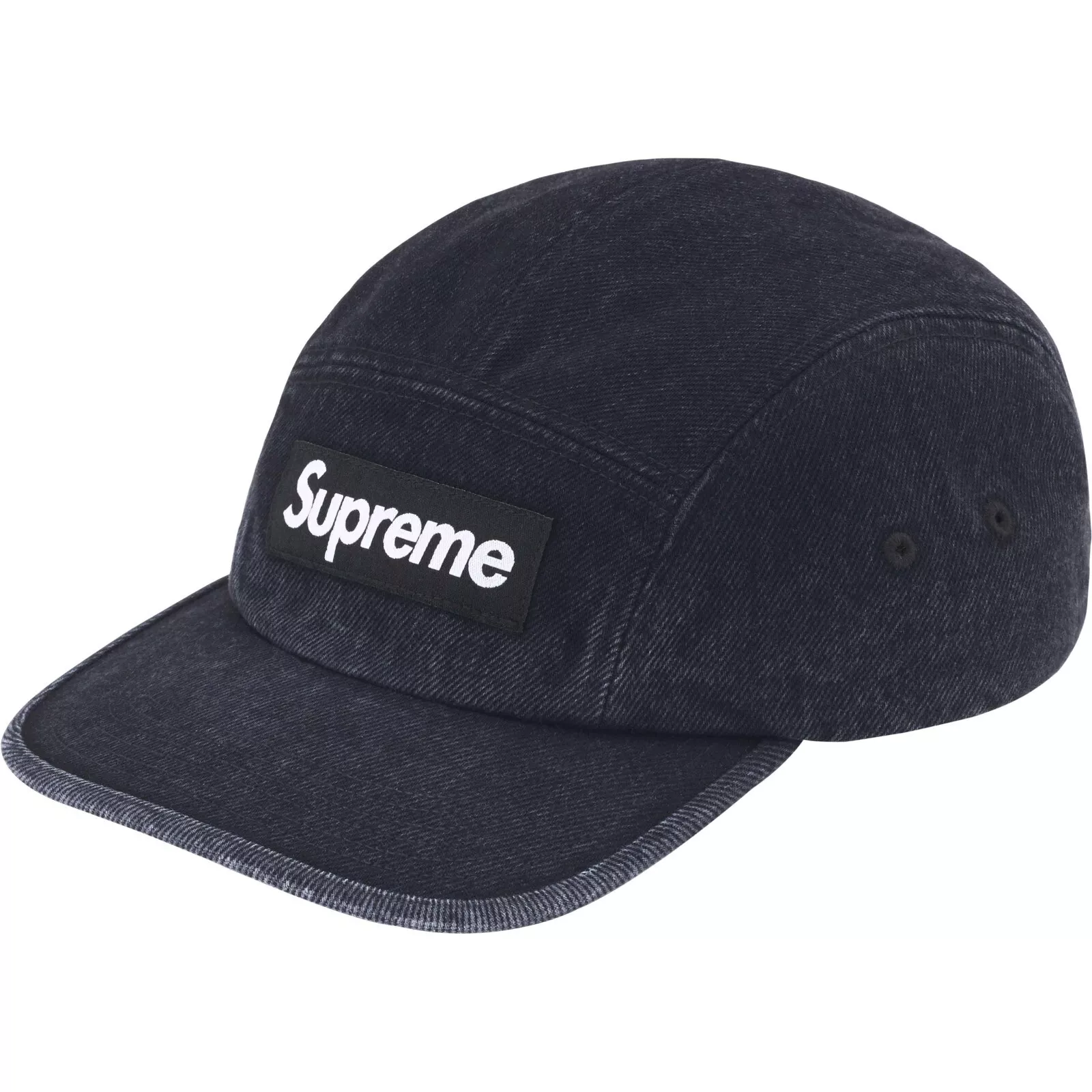 CASQUETTE DE CAMP EN DENIM SUPRÊME NOIRE FW24 *ÉPUISÉE*