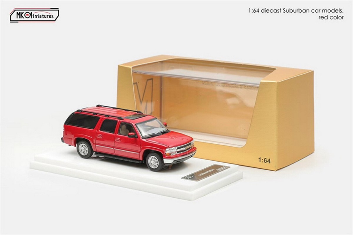 1:64 Chevrolet Suburban 合金自動車モデル（レッド） MK 1/64 Scale Suburban Red Diecast Car Model Toy Collection Gift