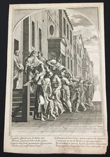 Francois Chauveau Engraving After Le Vie De St. Bruno Sueur Plate 8 Line1660