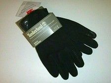 Timberland mens 3M designer goat suede touch finger leather gloves sz:Sm -black
