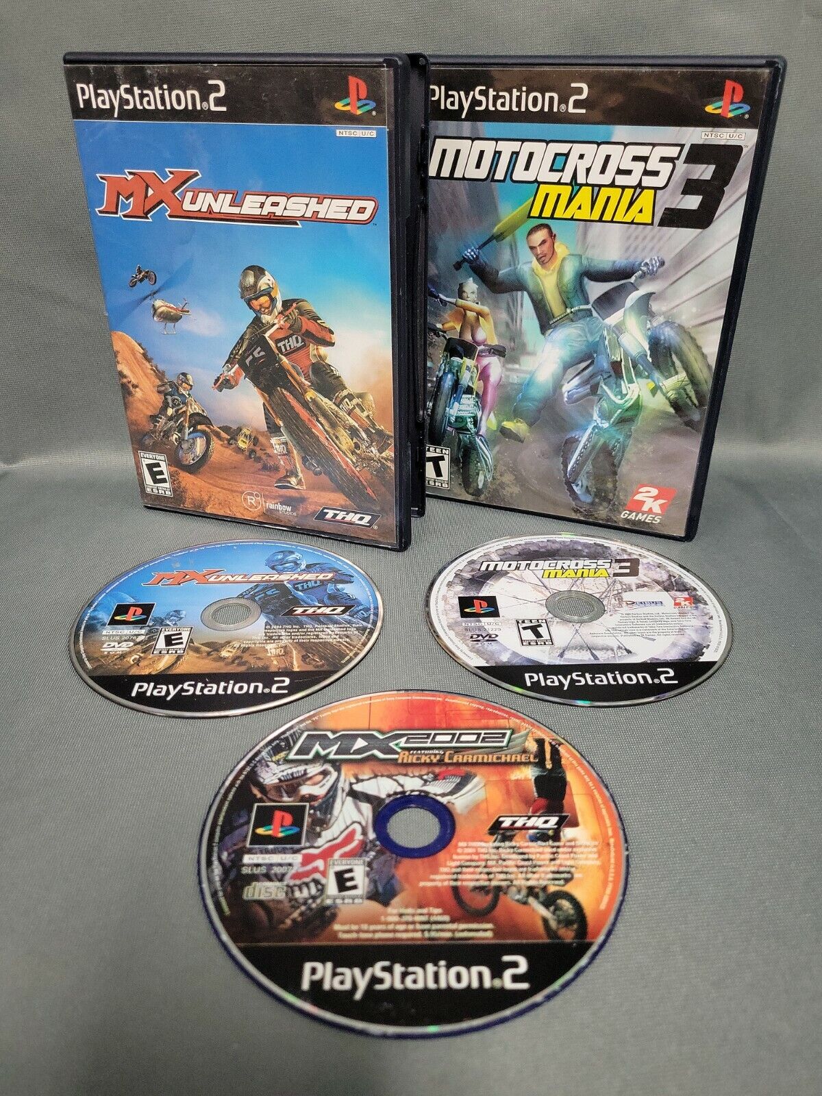 MX Unleashed + Superfly Racing Carmichael - PS2 Playstation 2 Tested Game  Lot