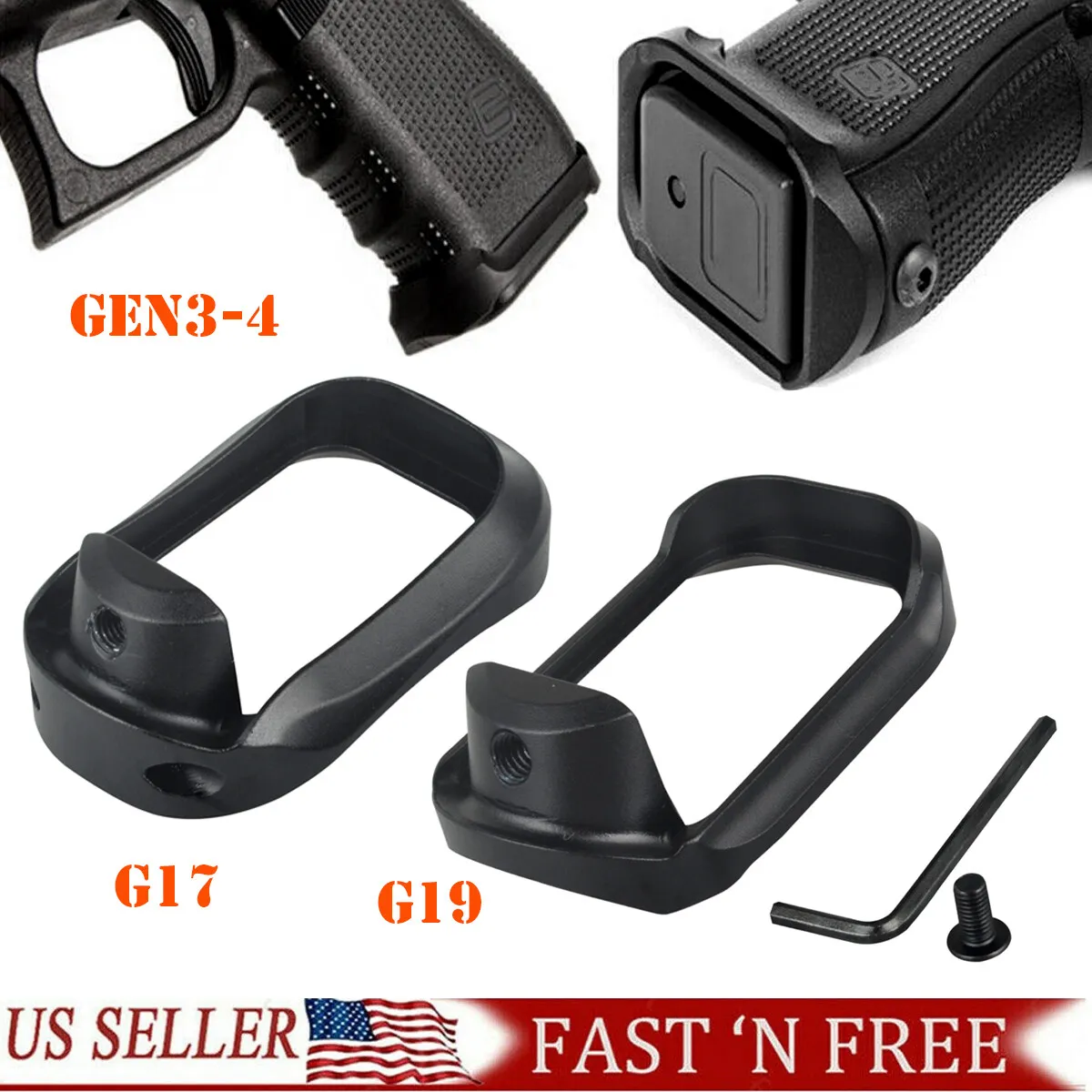 Magwell for Gen 3/4 Glock 17/22/24/35/34/37/19/23/32/38 Flared