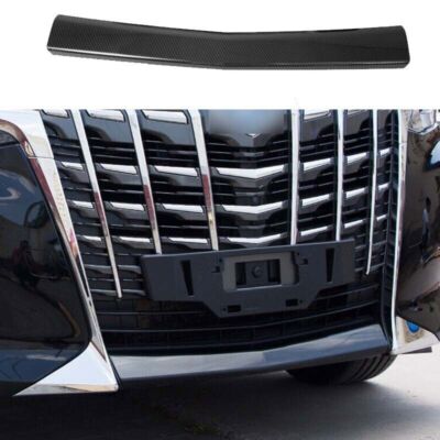Carbon Fiber Front Bumper Bottom Protector Strip 2015-2022 For Toyota Alphard