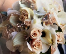 Crystal Rhinestone Wedding Bouquet Cake Jewels Pins 9 - Count Floral Decor Picks