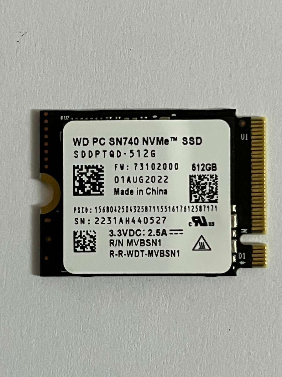 ■新品未開封品 SN740 1TB M.2 2230 SSD NVMe Western Digital WD SN740 2TB M.2 2242 NVMe PCIe 4x4 SSD, For
