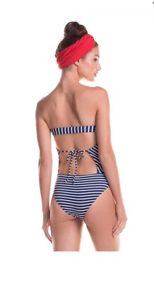 Nautico Bandeau One Piece Swimsuit by Touche Size Medium