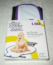 LSU Cozy Cover on-the-go Changing Pad Cushioned 20" x 23" Expandable Pockets