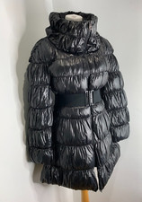 Miss Sixty Padded Jacket L Vgc Mid Length Belted Y2k 90s Puffer Black