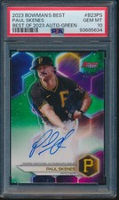 PSA 10 PAUL SKENES AUTO 2023 Bowman's Best GREEN REFRACTOR/99 Rookie RC GEM MINT