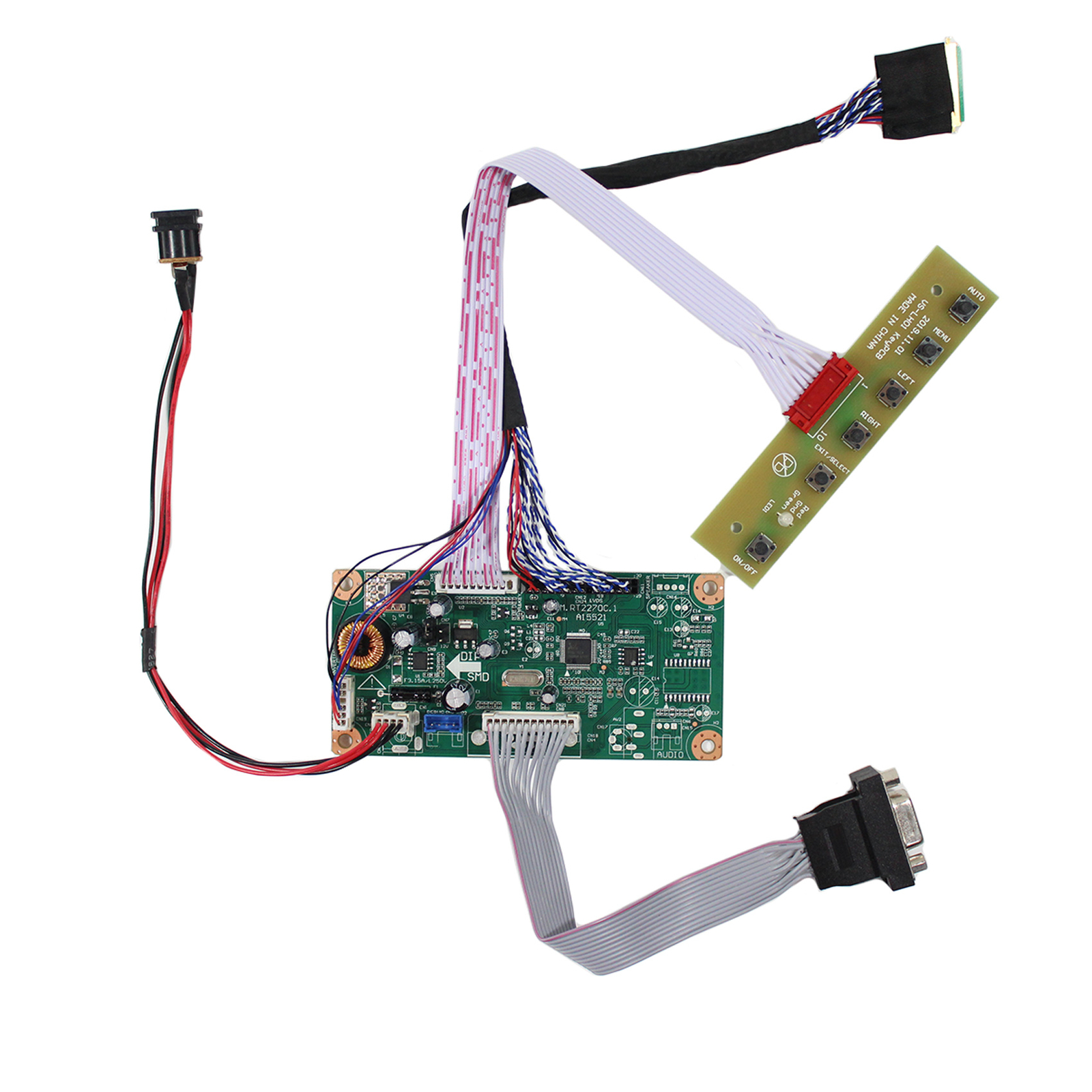 For 14"" 17.3inch 1600x900 30P LVDS DIY LCD Monitor Controller Board VGA Input