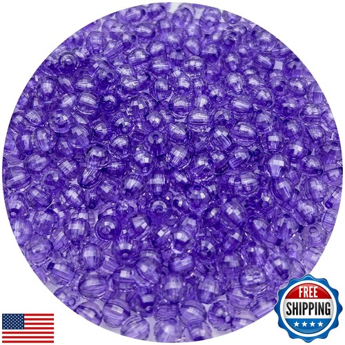 Daiyifiy 420PCS 8MM Round Crystal Acrylic Beads Crystal Faceted Beads Spacer