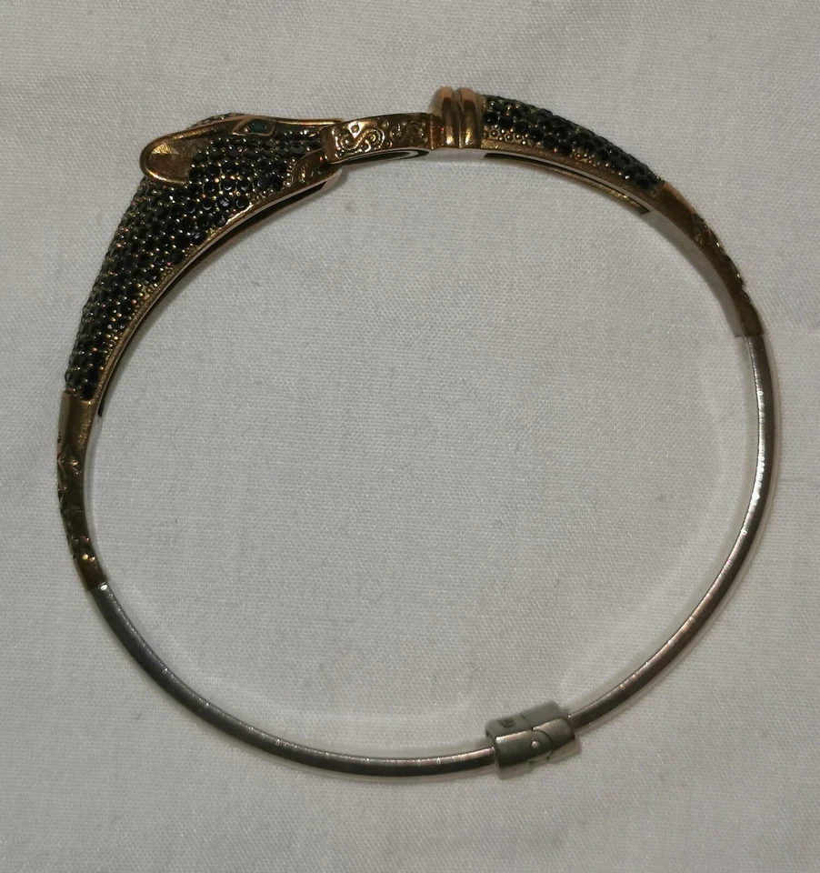 Bracciale Argento 925 /ottone /onice - Gatto / Giaguaro - Fatto A mano - Turco - Immagine 4 di 4