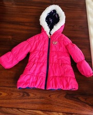 London Fog Toddler Girls Pink Hooded Fleece-Lined Full Zip Coat Jacket Size S/4