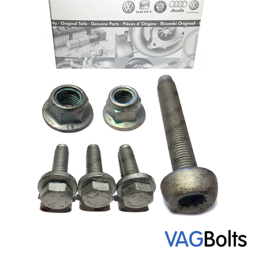 Genuine VW Audi Front Strut Pinch Bolt Nut Kit Top Mount Suspension