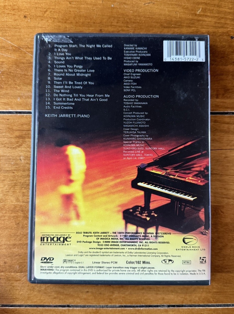 ★【JAZZ DVD】KEITH JARRETT Solo tribute Keith Jarrett – Solo Tribute – DVD (Region 1, DVD-Video