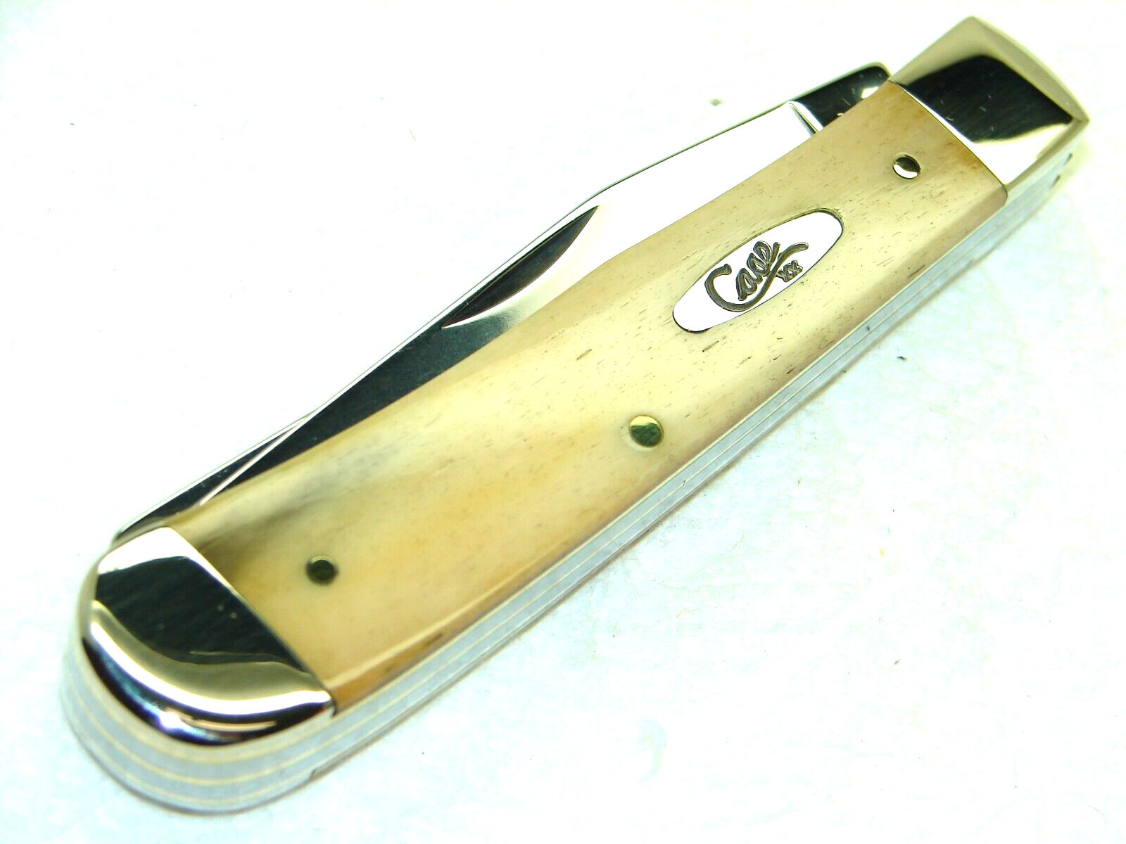 CASE XX USA,2001, EX254 TRAPPER KNIFE, NATURAL GIRAFFE BONE, SCARCE