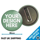 38mm Custom Badges Plastic Safety Badge • Personalised Printed Badge Slider