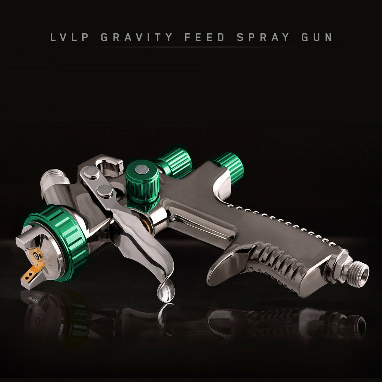 Professional LVLP Spray Gun Kit 1.3mm Primer Gravity Feed 600CC Air