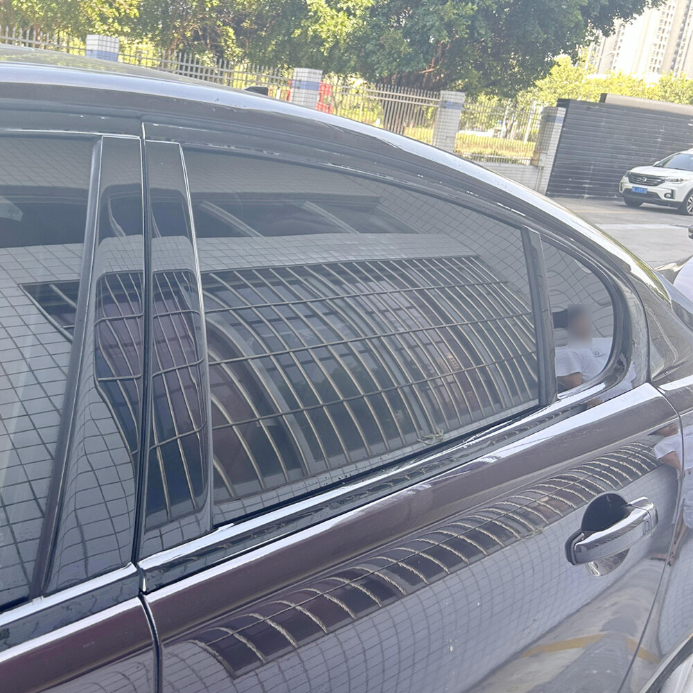 Matte/Glossy Black Chrome Delete Window Trims For Jaguar XF X250
