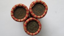 3 MIXED WHEAT INDIAN HEAD PENNY SHOTGUN ROLLS WITH INDIAN CENT END! AMERICAN LOT