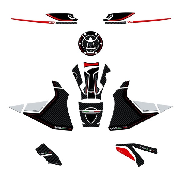 Set Grafik Ducati Multistrada V4 V4S 2024 3D Gel Aufkleber Motorrad Kompatibel-image